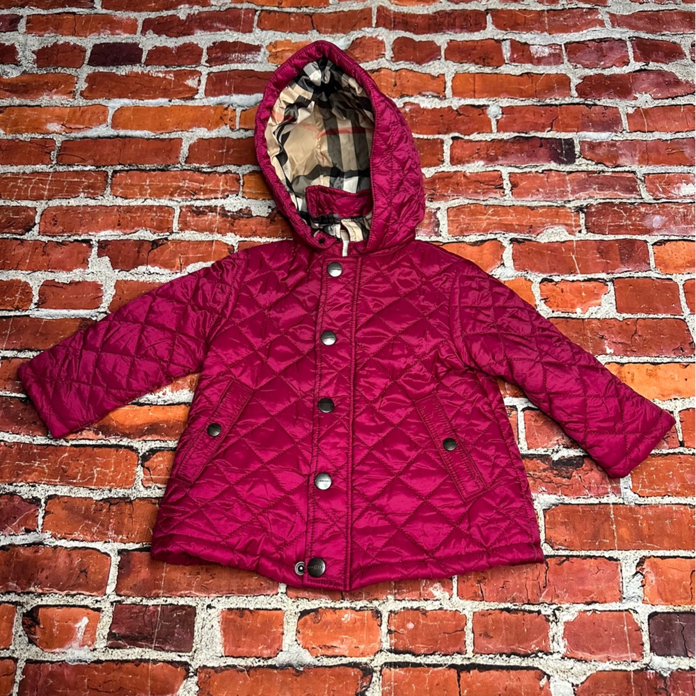 Burberry Kids Jacket in Deep Pink